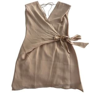 Mare Mare x Anthropologie Mini Dress Tunic | Pink Beige Chiffon Wrap S, M $259